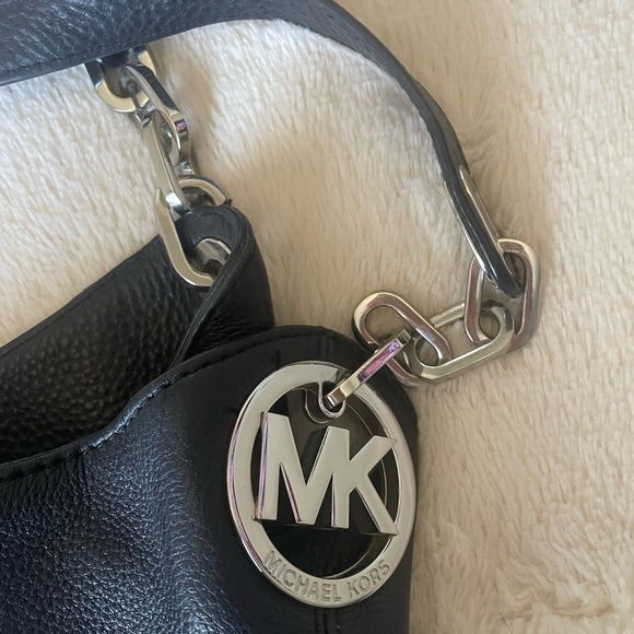 Michael Kors Black Shoulder Bag with Silver Hardware - Picture 2 of 7